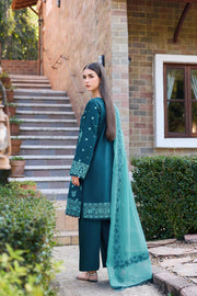 Farasha Sorine Summer Embroidered Lawn Unstitched 3Pc Suit - Celeste Charm