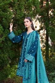 Farasha Sorine Summer Embroidered Lawn Unstitched 3Pc Suit - Celeste Charm