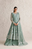 Farasha Luxury Formal Embroidered Chiffon Unstitched 3Pc Suit - Celeste Grace