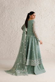 Farasha Luxury Formal Embroidered Chiffon Unstitched 3Pc Suit - Celeste Grace