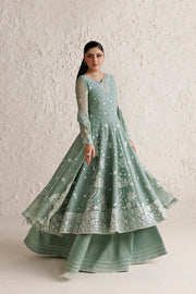 Farasha Luxury Formal Embroidered Chiffon Unstitched 3Pc Suit - Celeste Grace