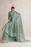 Farasha Luxury Formal Embroidered Chiffon Unstitched 3Pc Suit - Celeste Grace