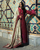 Mushq Broadway Embroidered Jacquard Unstitched 3Pc Suit - Celestial Queen