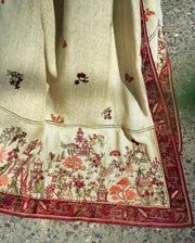 Mushq Broadway Embroidered Jacquard Unstitched 3Pc Suit - Celestial Queen