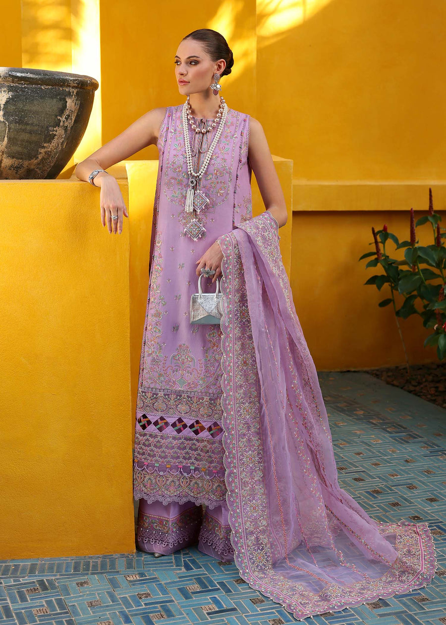 Kanwal Malik Elysia Embroidered Lawn Unstitched 3Pc Suit - CELIA
