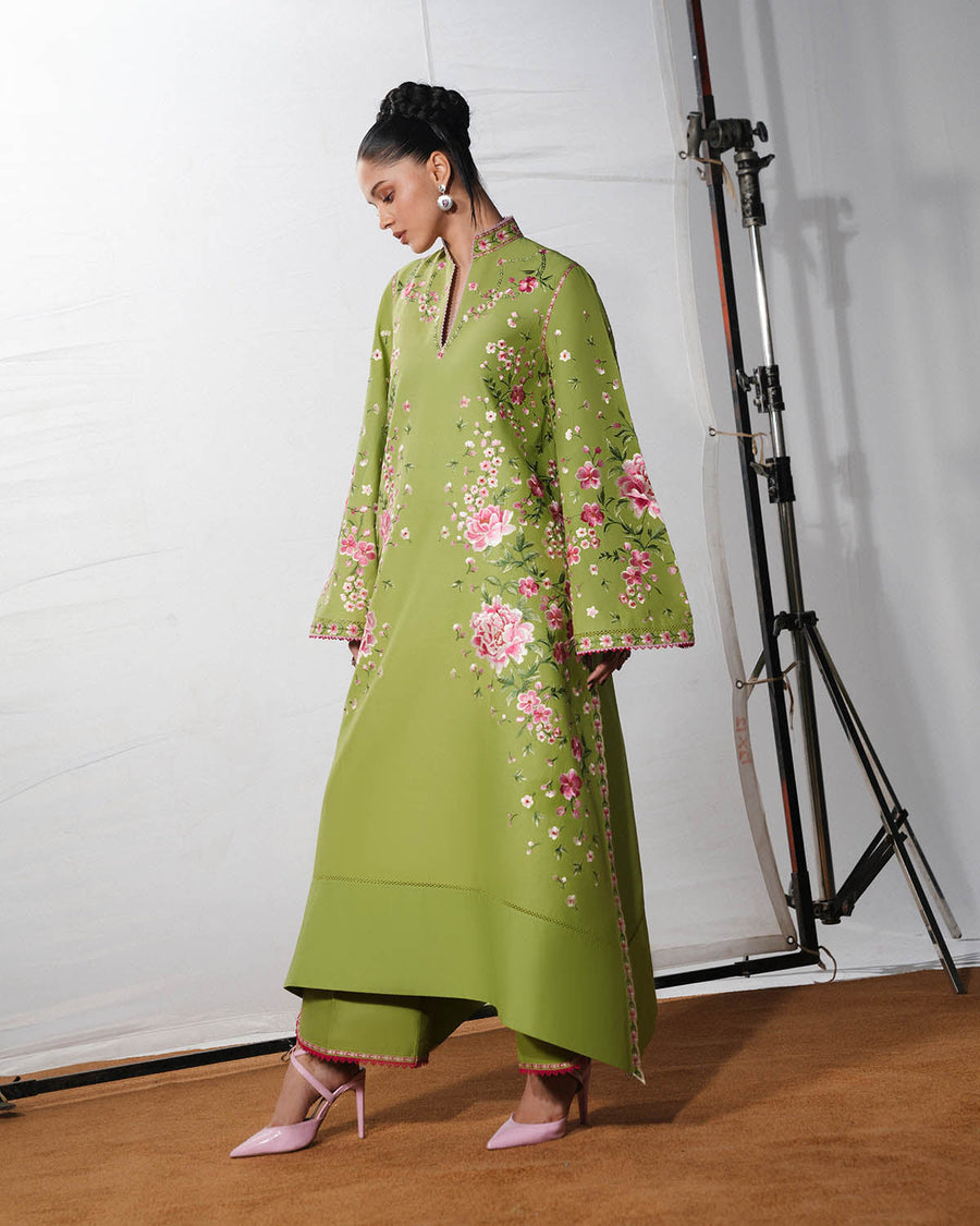 Jugnu Lahore The Reserved View Embroidered Cotton Unstitched 3Pc Suit - Chaman