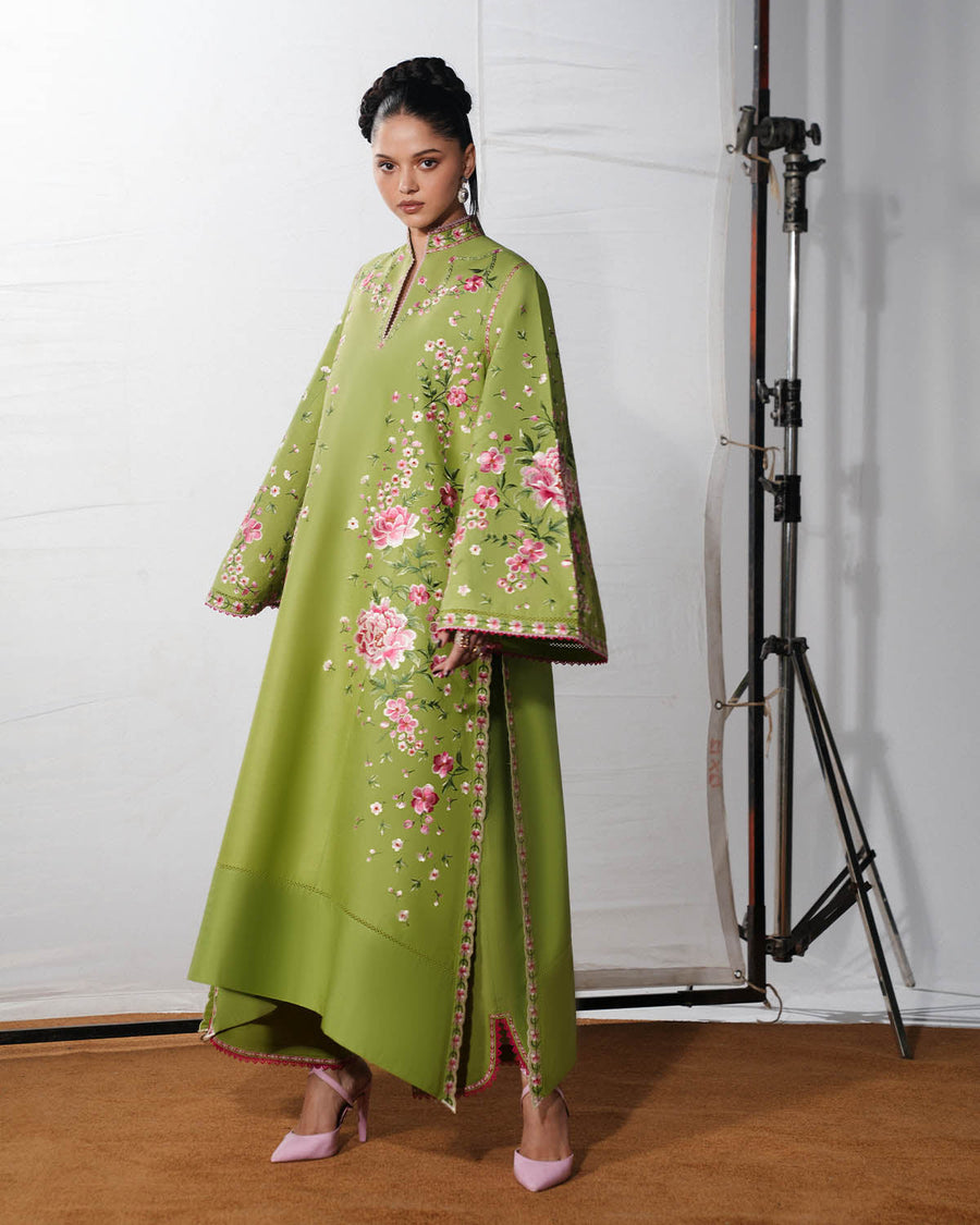 Jugnu Lahore The Reserved View Embroidered Cotton Unstitched 3Pc Suit - Chaman