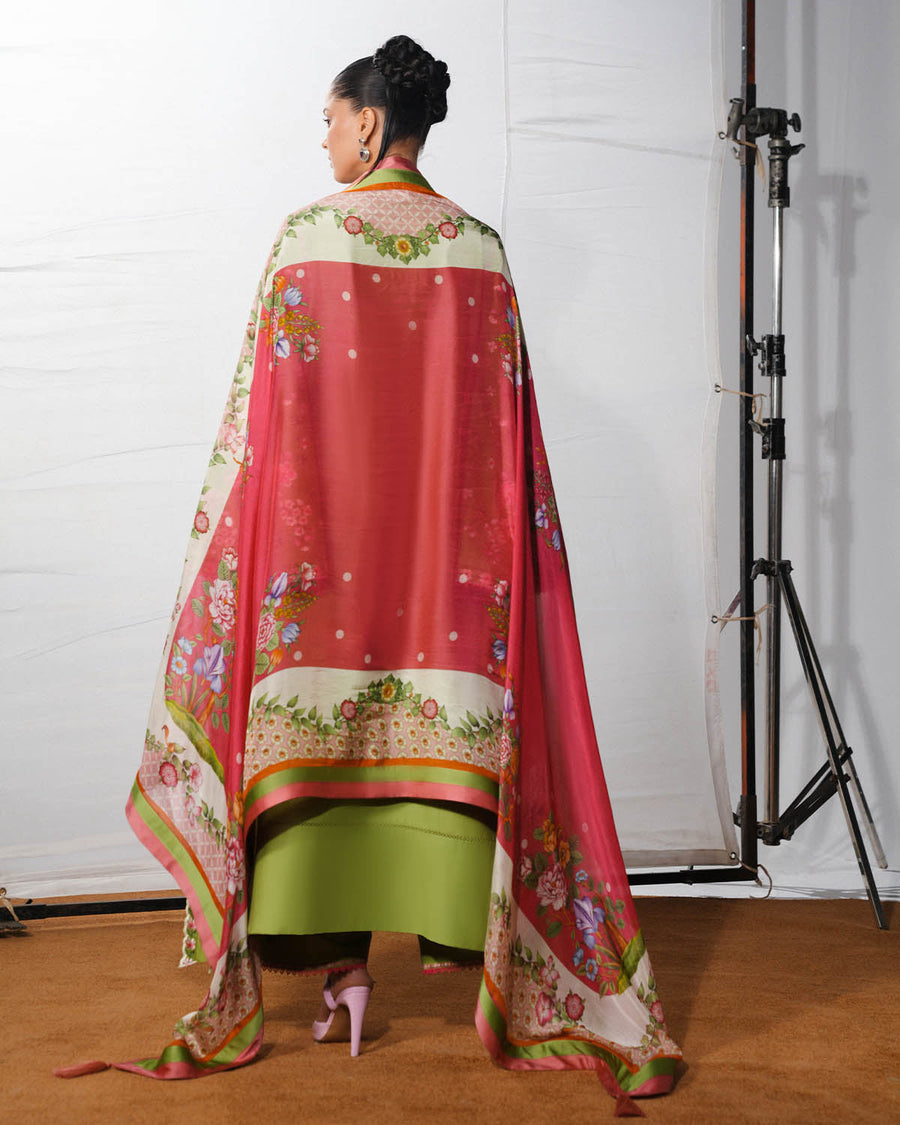 Jugnu Lahore The Reserved View Embroidered Cotton Unstitched 3Pc Suit - Chaman