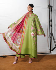 Jugnu Lahore The Reserved View Embroidered Cotton Unstitched 3Pc Suit - Chaman