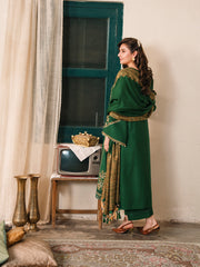 IZEL Aangan Embroidered Italian Woolen Unstitched 3Pc Suit - CHANDNI
