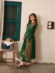 IZEL Aangan Embroidered Italian Woolen Unstitched 3Pc Suit - CHANDNI