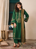 IZEL Aangan Embroidered Italian Woolen Unstitched 3Pc Suit - CHANDNI