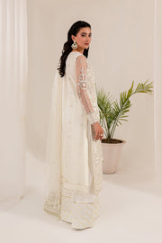 Farasha Lumiere Luxury Embroidered Net Unstitched 3Pc Suit - Chantilly