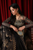 Afrozeh La Fuchsia Embroidered Net Unstitched 3Pc Suit - Chariot
