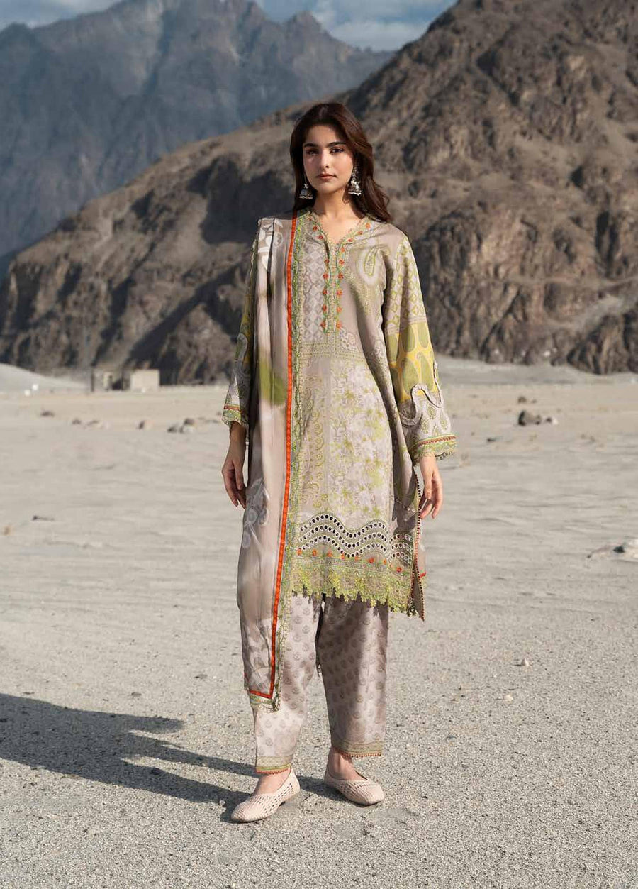 Charizma Combination Vol-03 Embroidered Linen Unstitched 3Pc Suit CCW7-19