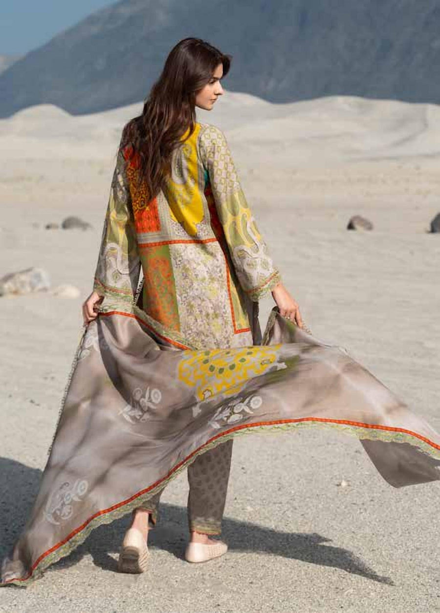 Charizma Combination Vol-03 Embroidered Linen Unstitched 3Pc Suit CCW7-19