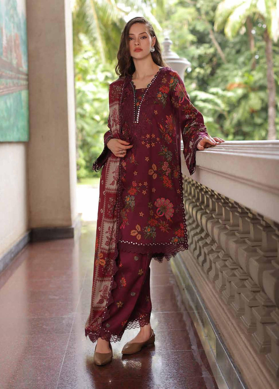 Charizma Combination Vol-03 Embroidered Linen Unstitched 3Pc Suit CCW7-22