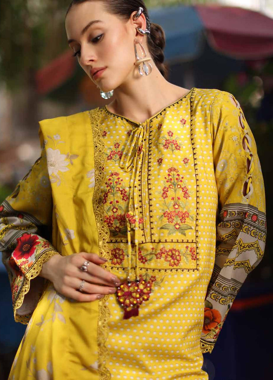 Charizma Combination Vol-03 Embroidered Linen Unstitched 3Pc Suit CCW7-26