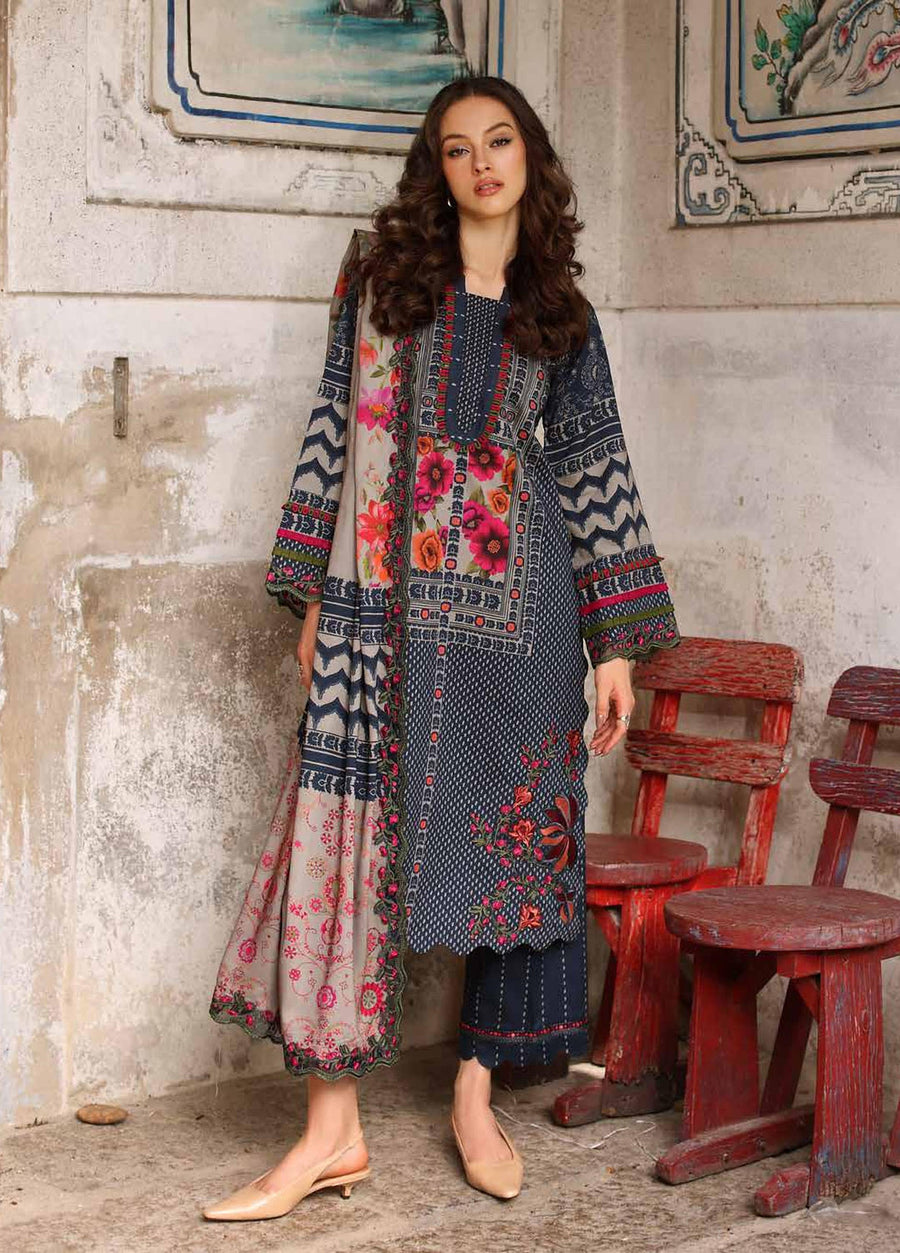 Charizma Combination Vol-03 Embroidered Linen Unstitched 3Pc Suit CCW7-28
