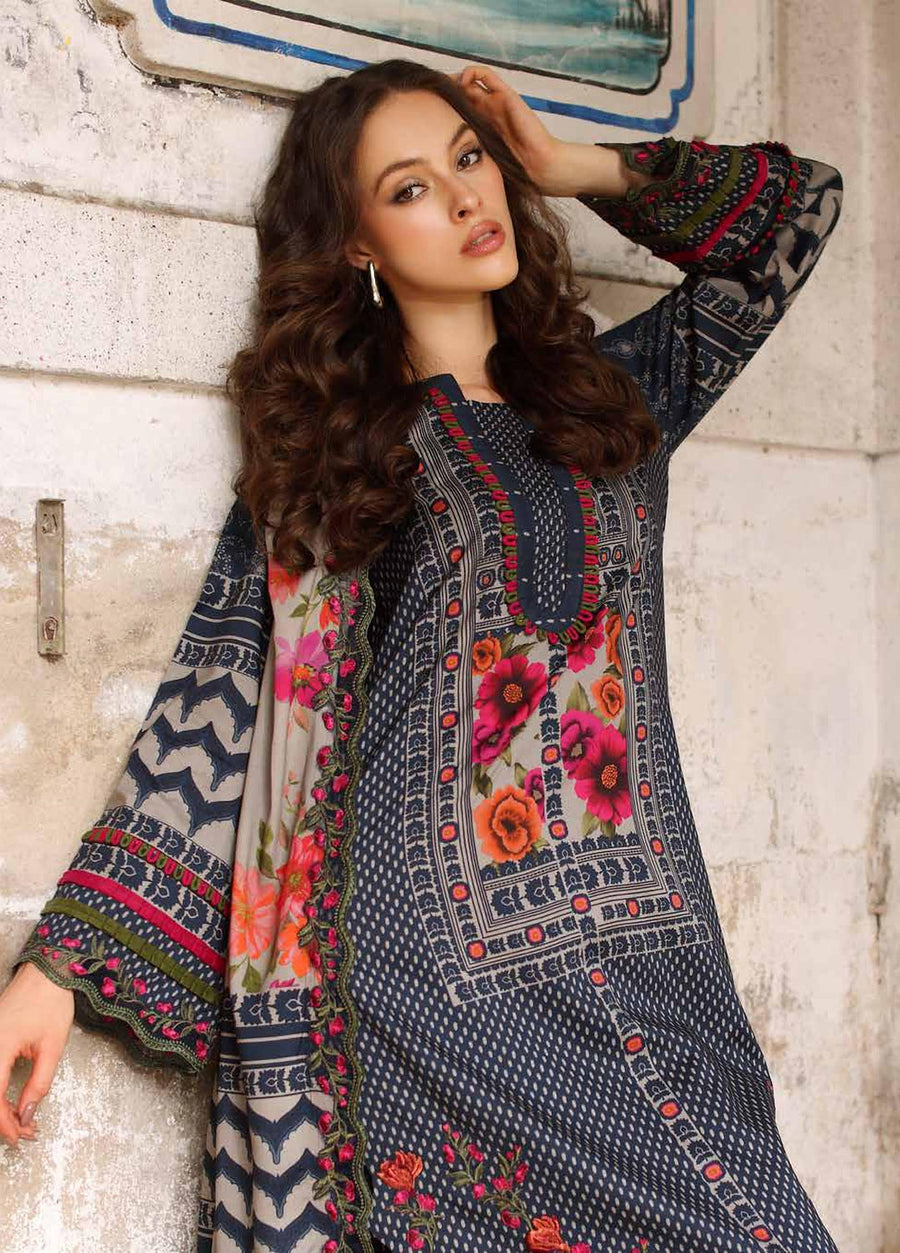 Charizma Combination Vol-03 Embroidered Linen Unstitched 3Pc Suit CCW7-28