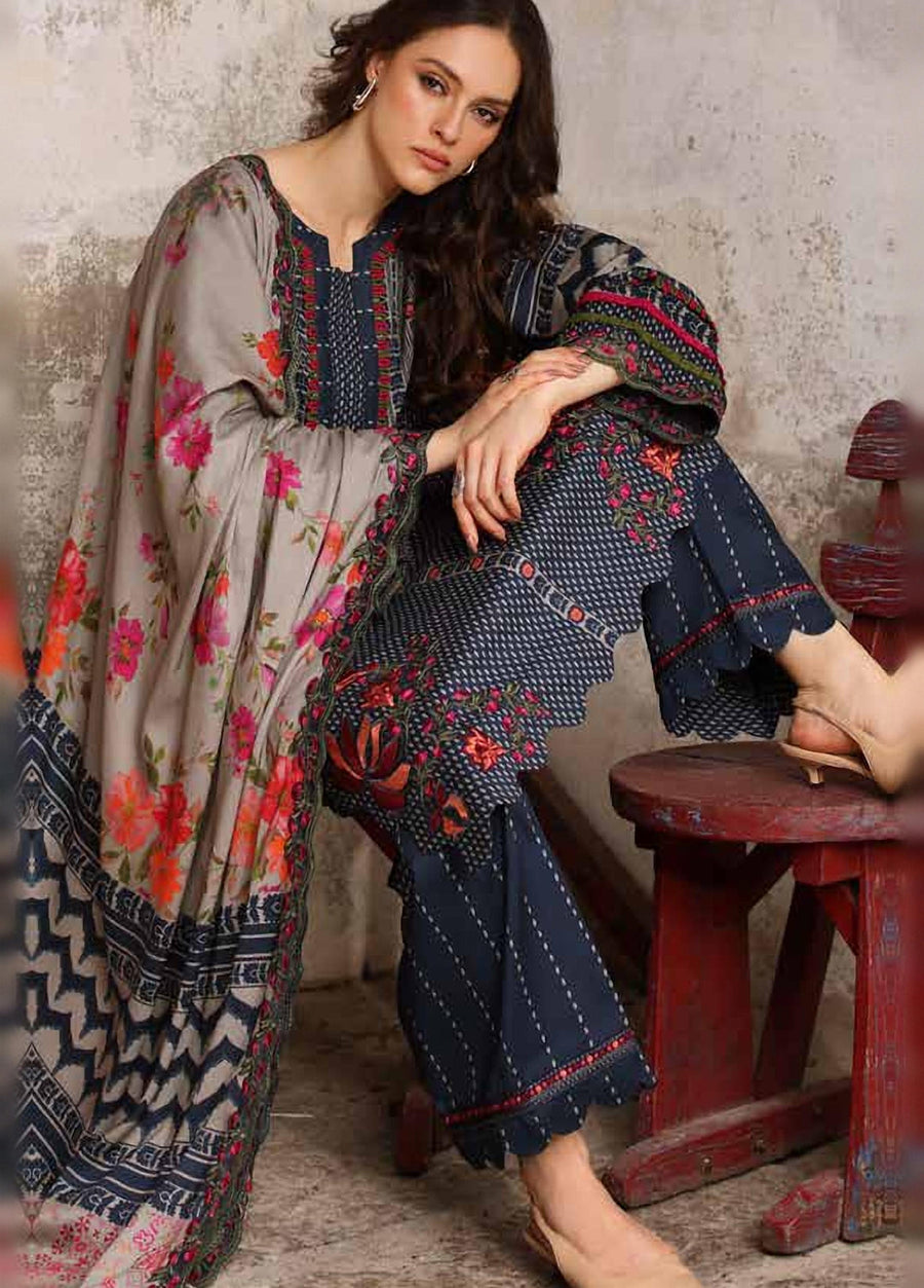 Charizma Combination Vol-03 Embroidered Linen Unstitched 3Pc Suit CCW7-28