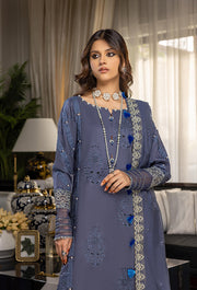 Humdum Charlotte Embroidered Chikankari Lawn Unstitched 3Pc Suit D-02