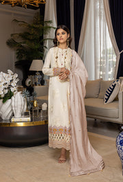 Humdum Charlotte Embroidered Chikankari Lawn Unstitched 3Pc Suit D-04