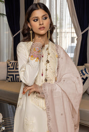 Humdum Charlotte Embroidered Chikankari Lawn Unstitched 3Pc Suit D-04