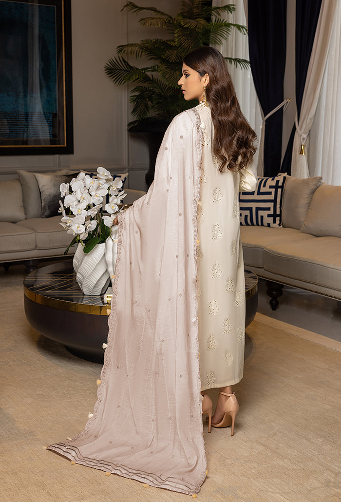 Humdum Charlotte Embroidered Chikankari Lawn Unstitched 3Pc Suit D-04