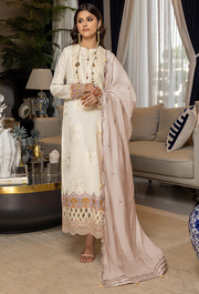 Humdum Charlotte Embroidered Chikankari Lawn Unstitched 3Pc Suit D-04