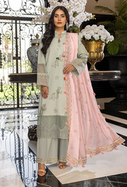 Humdum Charlotte Embroidered Chikankari Lawn Unstitched 3Pc Suit D-05