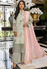 Humdum Charlotte Embroidered Chikankari Lawn Unstitched 3Pc Suit D-05