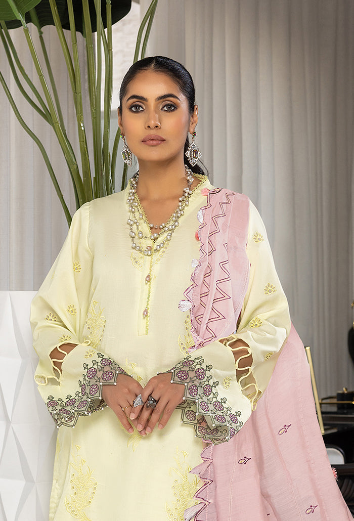 Humdum Charlotte Embroidered Chikankari Lawn Unstitched 3Pc Suit D-06
