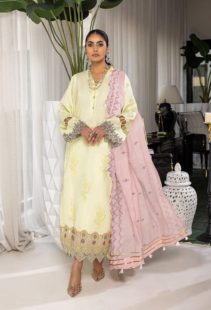 Humdum Charlotte Embroidered Chikankari Lawn Unstitched 3Pc Suit D-06