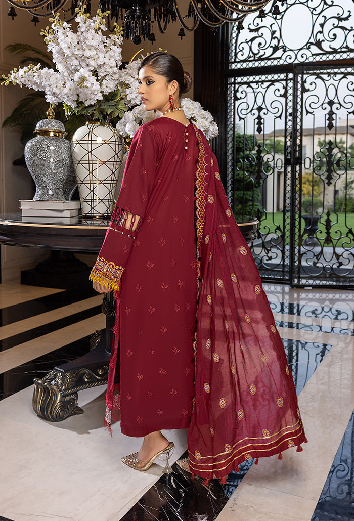 Humdum Charlotte Embroidered Chikankari Lawn Unstitched 3Pc Suit D-08