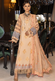 Humdum Charlotte Embroidered Chikankari Lawn Unstitched 3Pc Suit D-10