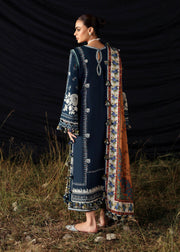 Hussain Rehar Embroidered Khaddar Unstitched 3Pc Suit - Chashm-e-Bahr