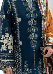 Hussain Rehar Embroidered Khaddar Unstitched 3Pc Suit - Chashm-e-Bahr