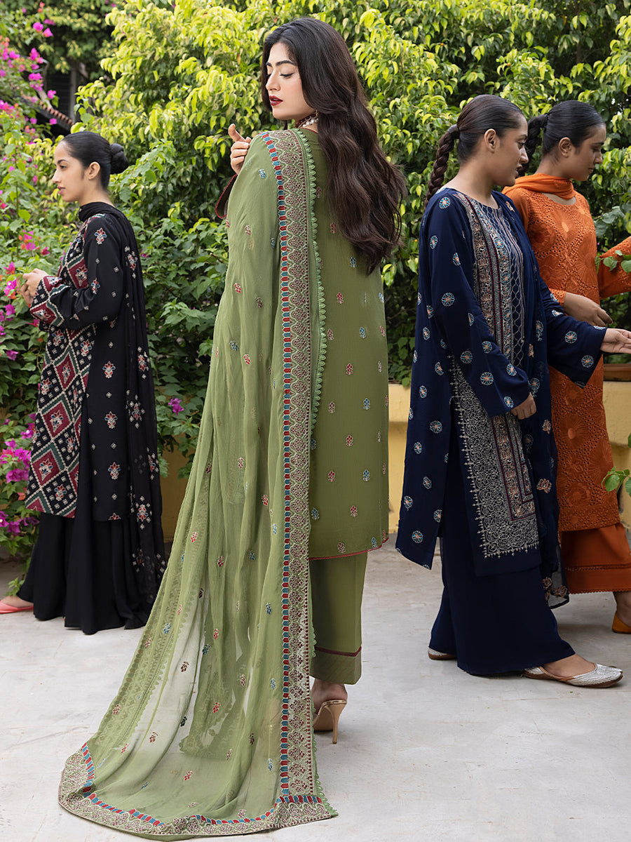 Afsaneh by Mahnur Embroidered Karandi Unstitched 3Pc Suit D-10 Cher