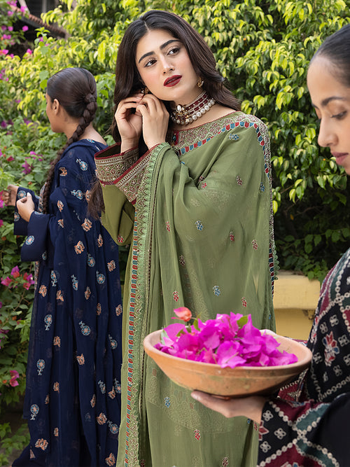 Afsaneh by Mahnur Embroidered Karandi Unstitched 3Pc Suit D-10 Cher