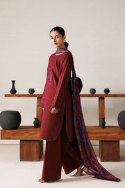Farasha Summer Melody Embroidered Lawn Unstitched 3Pc Suit - Cherry Charm
