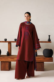 Farasha Summer Melody Embroidered Lawn Unstitched 3Pc Suit - Cherry Charm