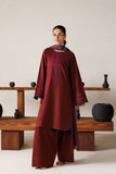 Farasha Summer Melody Embroidered Lawn Unstitched 3Pc Suit - Cherry Charm