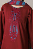 Farasha Summer Melody Embroidered Lawn Unstitched 3Pc Suit - Cherry Charm