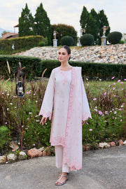 Farasha Sorine Summer Embroidered Lawn Unstitched 3Pc Suit - Cherry Glow