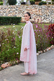 Farasha Sorine Summer Embroidered Lawn Unstitched 3Pc Suit - Cherry Glow