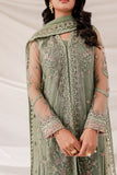 Farasha Lumiere Luxury Embroidered Net Unstitched 3Pc Suit - Ciara