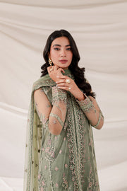 Farasha Lumiere Luxury Embroidered Net Unstitched 3Pc Suit - Ciara