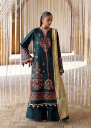 Hussain Rehar ZAN Unstitched Embroidered Lawn 3Pc Suit - Cinko