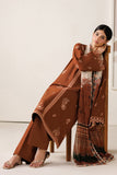 Farasha Summer Melody Embroidered Lawn Unstitched 3Pc Suit - Cinnamon Bloom
